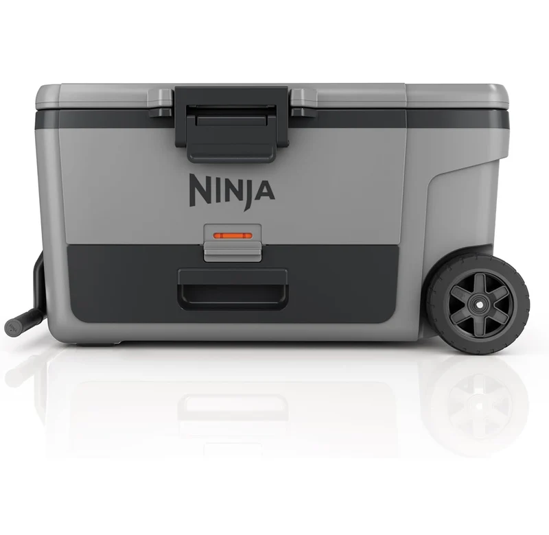 Ninja Cooler FrostVault 65QT Cooler with Wheels Insulated with Temp Dry Storage Drawer Keeps Ice Cold for Days - Slate Gray (FB265GY)