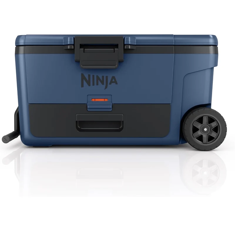 Ninja Cooler FrostVault 65QT Cooler with Wheels Insulated with Temp Dry Storage Drawer Keeps Ice Cold for Days - Lakeshore Blue (FB265GY)