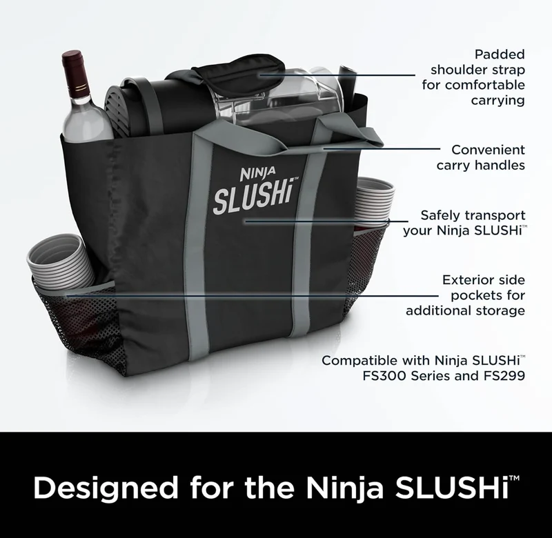 Ninja SLUSHi Travel Party Tote, Compatible with FS300 Series and FS299 - Black
