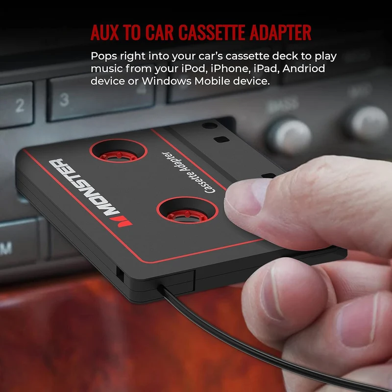 Monster iCarPlay Cassette Adapter 800 for iPod and iPhone