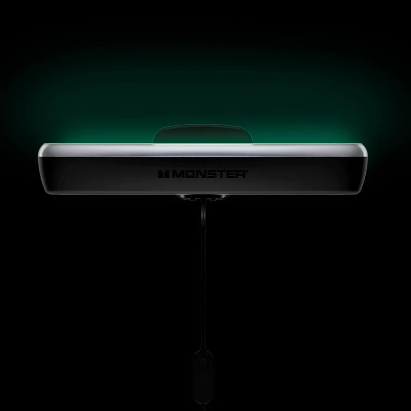 Monster Illuminessence Multi-Color Light Bar with Multi-Position Base, Customizable, Make Changes Anywhere with Mobile App, Compatible with Alexa, Google Assistant, Siri, 2-Pack