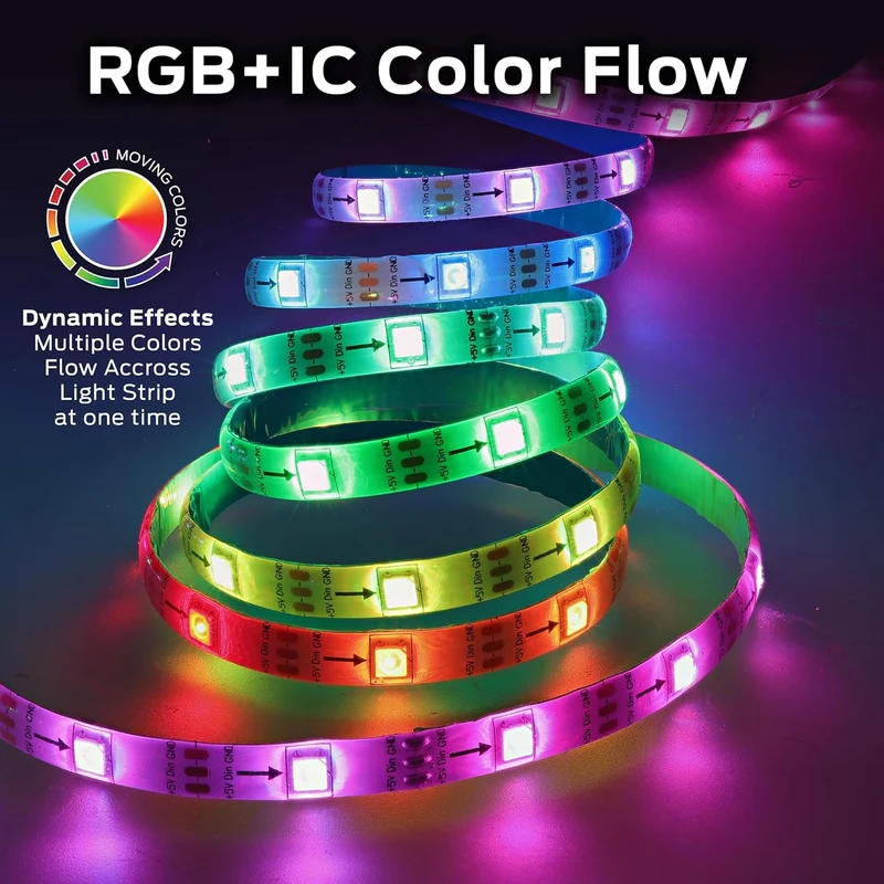 Monster Smart 6.5ft Indoor Multi-Color Light Strip, Sound Reactive, Razer Chroma