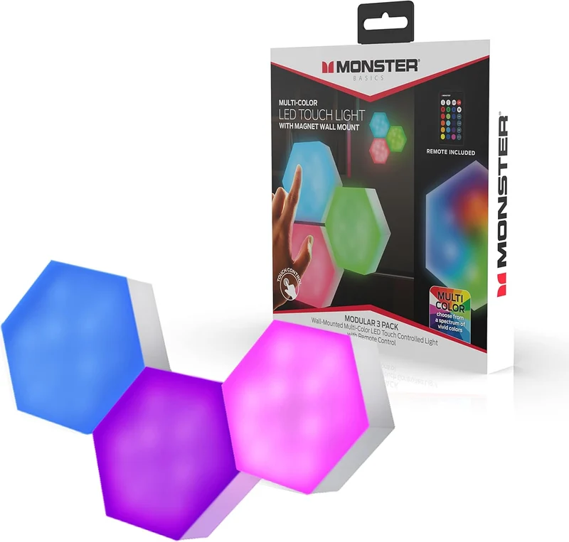 Monster Smart Illuminessence Multi-Color LED Touch Light W/ Magnet Wall Mount