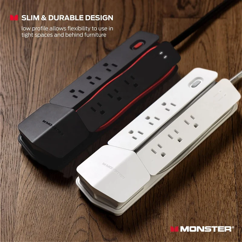 Power Center Vertex Surge Protector With Detachable Power Strip - 6 AC Outlets, 2 USB-A Ports & 1 USB-C Port