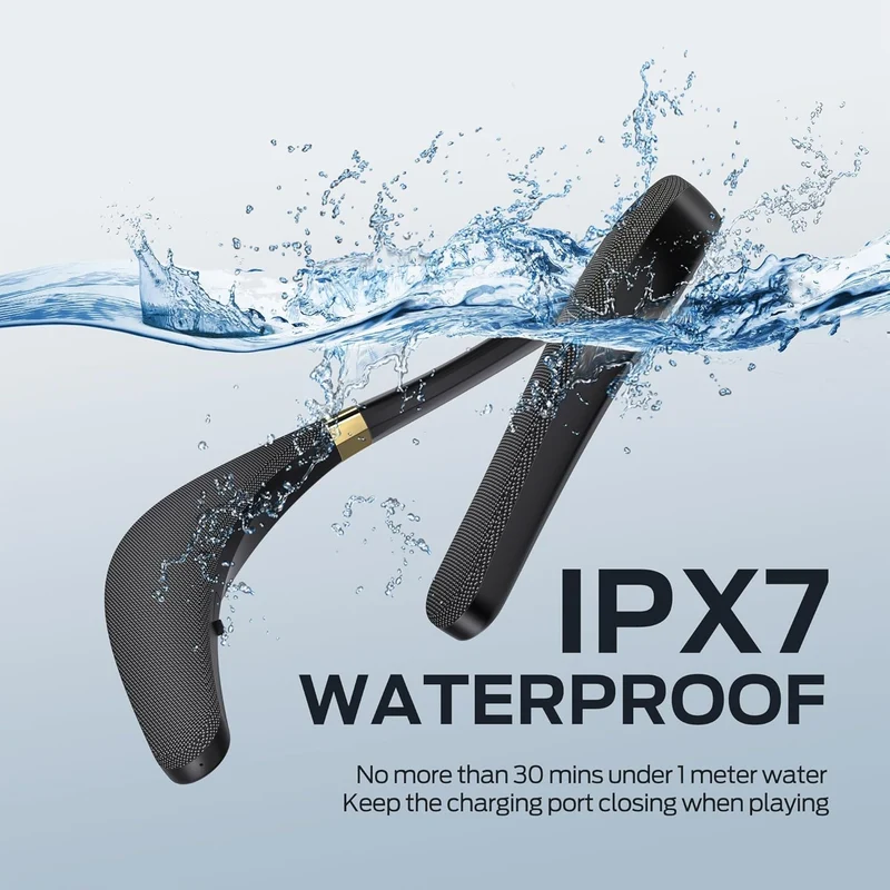Monster Boomerang Neckband Bluetooth Speaker, Neck Wireless Wearable Speaker with 12H Playtime, True 3D Stereo Sound, Portable Soundwear, IPX7 Waterproof, for Home Sport Outdoor