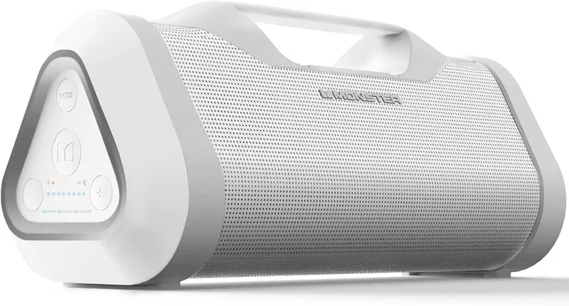 Monster Blaster 3.0 Portable Speaker, 120W Wireless Bluetooth Speaker, IPX5 Rechargeable Waterproof Bluetooth Speaker with USB Charge Out & Aux Input