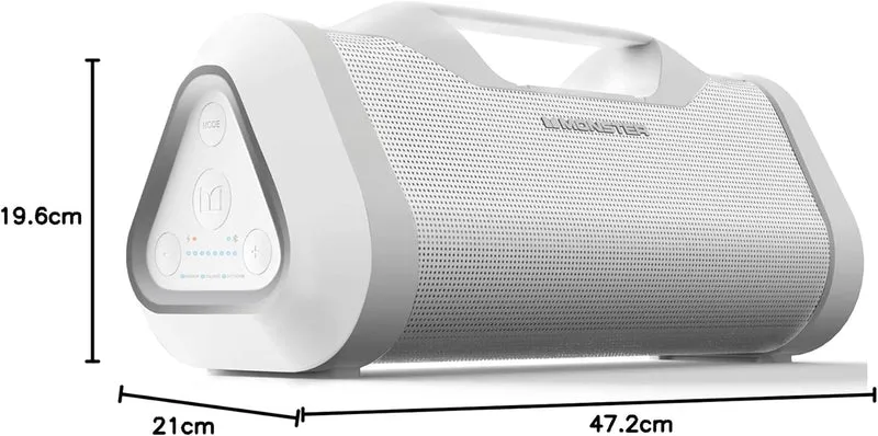 Monster Blaster 3.0 Portable Speaker, 120W Wireless Bluetooth Speaker, IPX5 Rechargeable Waterproof Bluetooth Speaker with USB Charge Out & Aux Input