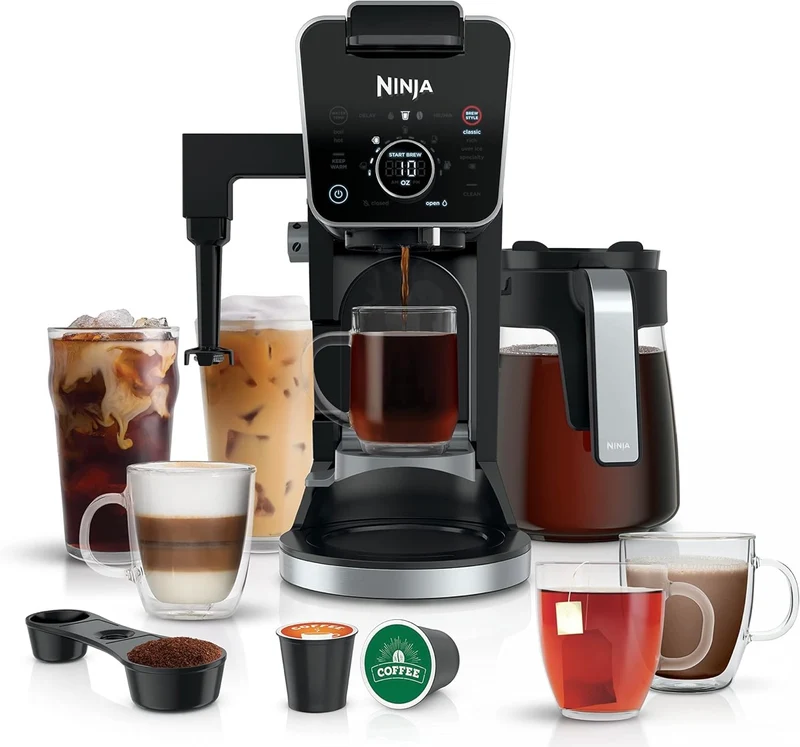 Ninja Drip Coffee Maker With K Cup Combo, DualBrew Pro Specialty Coffee System, 12 Cup Single Serve Coffee Makers with Paper Filter (CFP301)