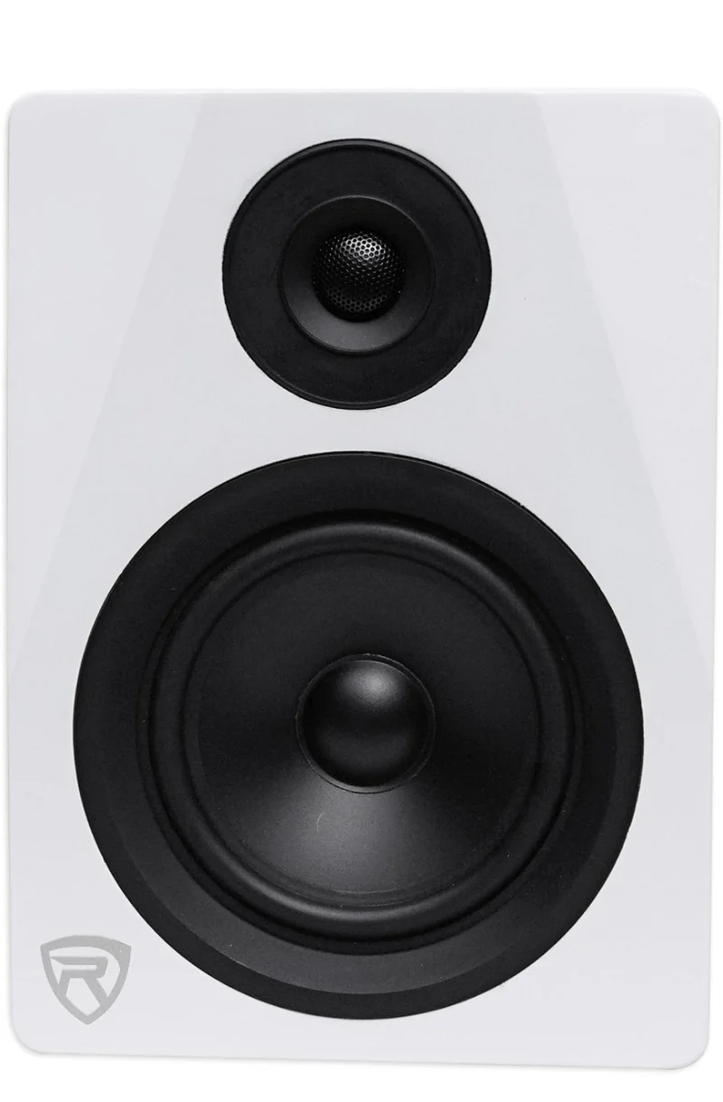 Rockville 2-Way 150W White Active/Powered Studio Monitor Speaker, 5.25" (DPM5W)