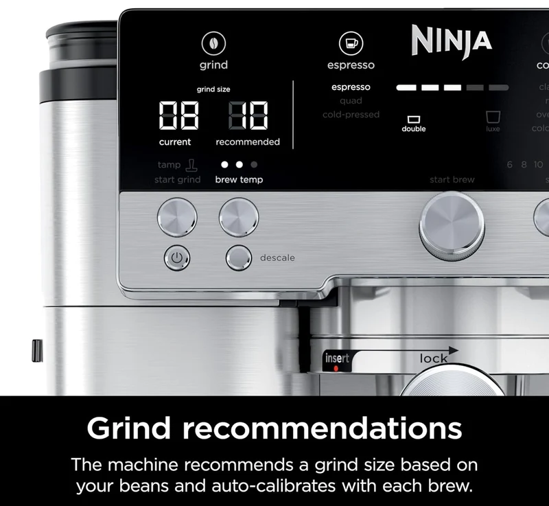 Ninja Espresso Machine, Luxe Café Premier Series, Drip Coffee Maker and Rapid Cold Brew for Cappuccinos and Lattes, Dairy or Non-Dairy (ES601)