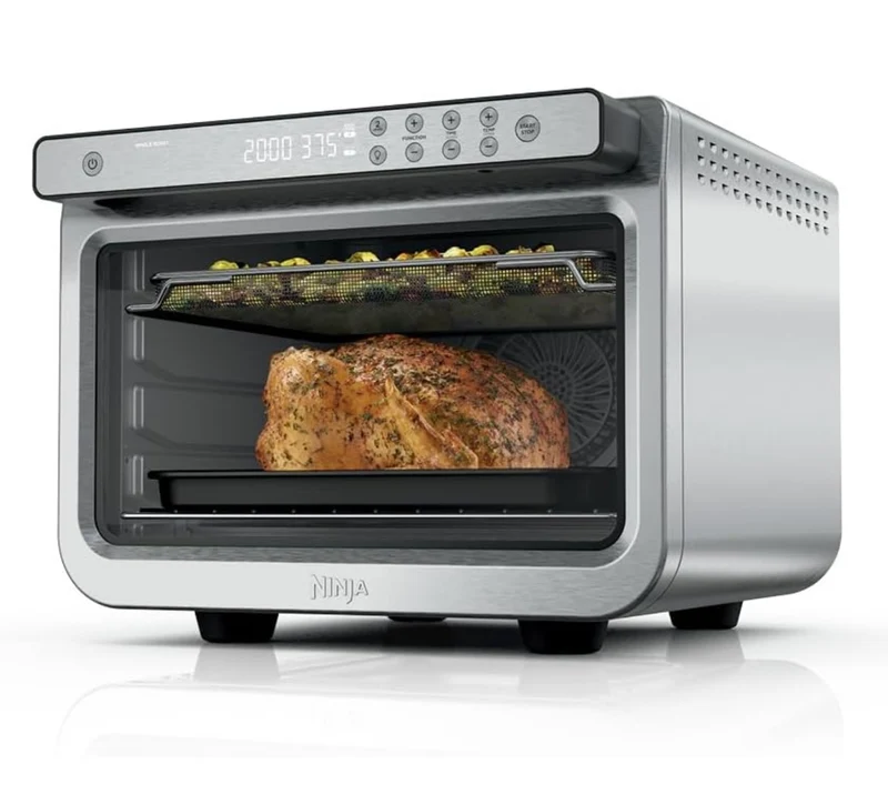 Ninja Air Fryer & Toaster Oven, Prestige Smart XL, Countertop Oven Air Fry & Reheat, 1800 Watts, Stainless Steel (DT501)