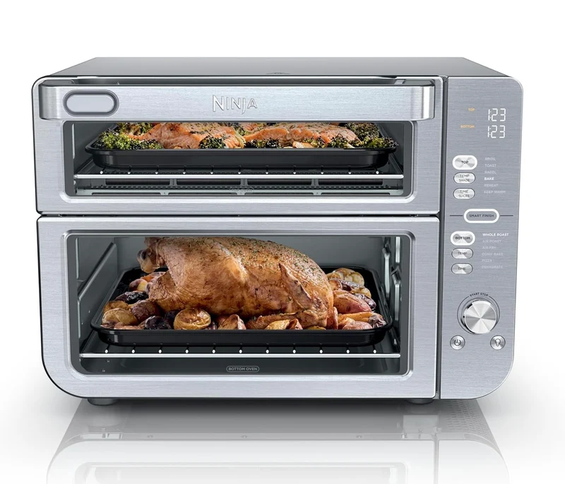 Ninja Air Fryer & Toaster Oven, Double Stack XL, Countertop Oven, 12-in-1 (Stainless Steel DCT601 )