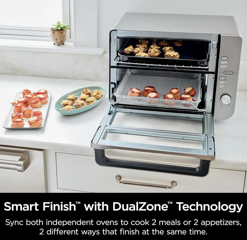 Ninja Air Fryer & Toaster Oven, Double Stack XL, Countertop Oven, 12-in-1 (Stainless Steel DCT601 )