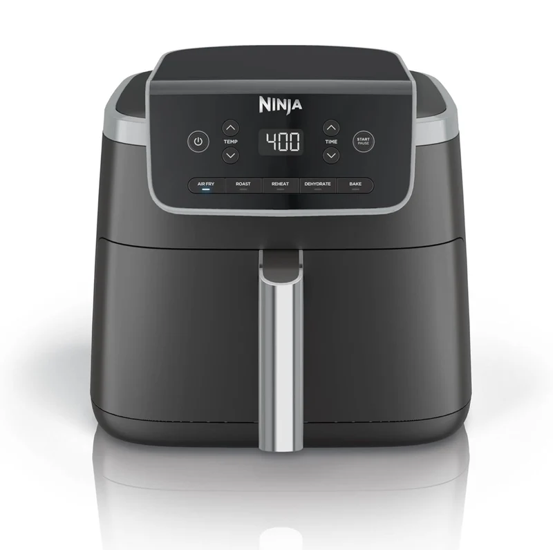 Ninja Air Fryer Pro 5-in-1, 5 QT Capacity, Air Fry, Bake, Roast, Reheat, and Dehydrate, Air Crisp Technology, Nonstick Basket & Crisper Plate, Grey, AF142