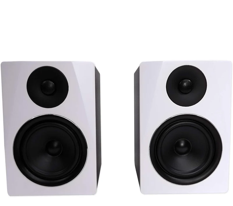 Rockville APM6W Powered USB Studio Monitor Speaker Pair in White, 6.5", 2-Way, 350W, EQ, MDF Wood, RCA/XLR