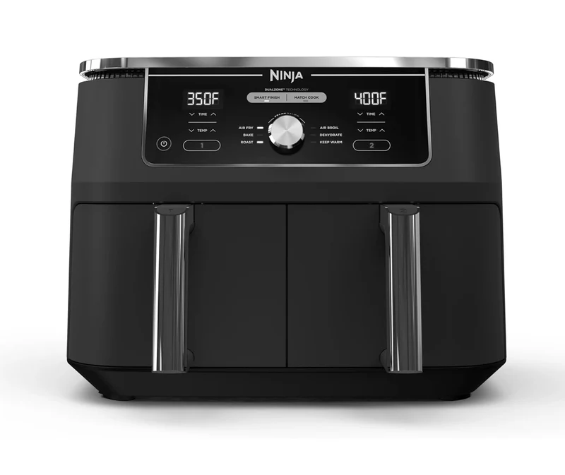 Ninja DZ401 Foodi 10 Quart 6-in-1 DualZone XL 2-Basket Air Fryer with 2 Independent Frying Baskets - Grey