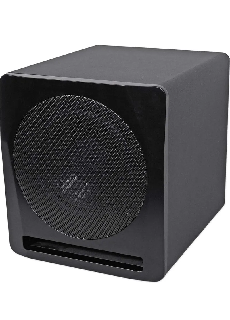 Rockville APM10B Active Studio Subwoofer in Black, 10"", 400W, MDF Wood, RCA/XLR/Optical, Front-Firing Port