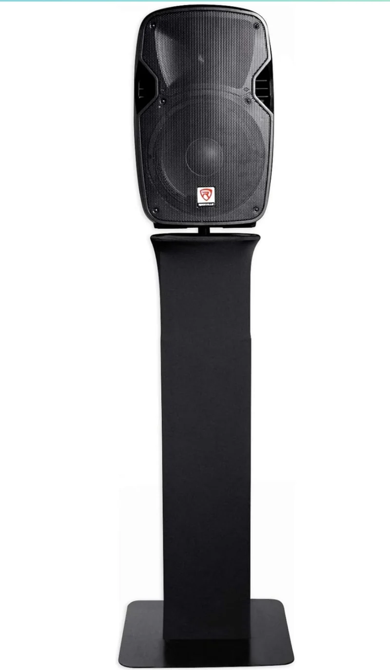 BUNDLE (2) Rockville BPA8 8" Powered 300w DJ Speakers w Bluetooth+Totem Style Stands