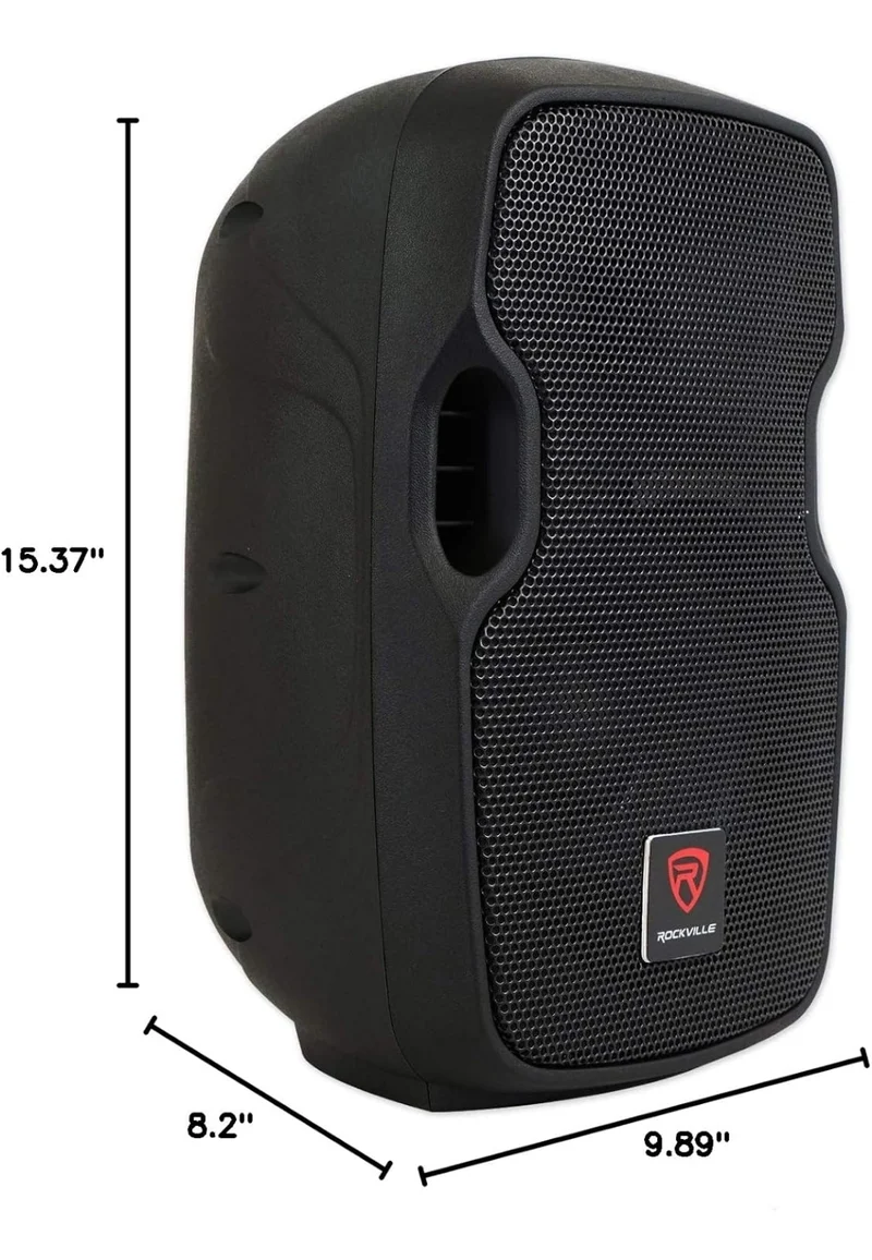 Rockville (2) BPA8 8" Professional Powered Active 300w DJ PA Speakers+Bluetooth