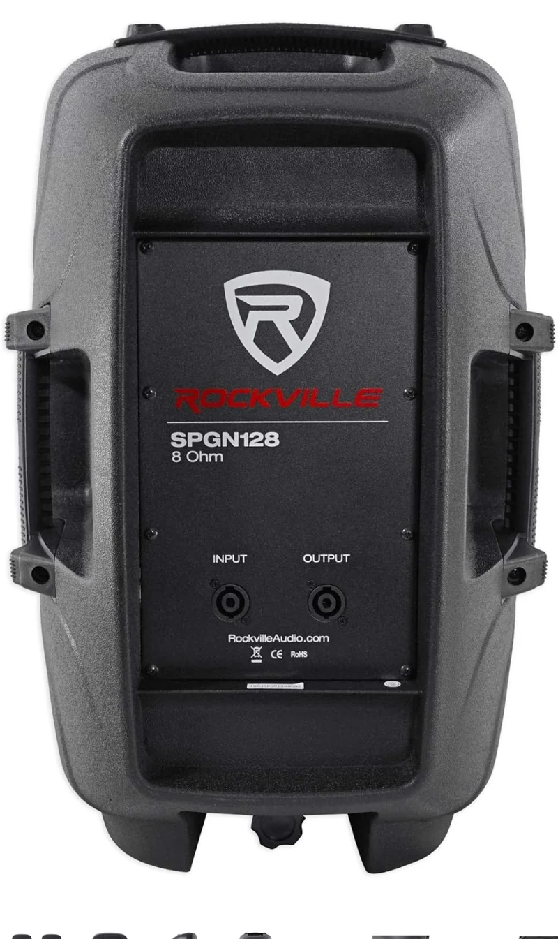 (2) Rockville SPGN128 12" 2400W DJ PA Speakers 8-Ohm+Speaker Bags BUNDLE