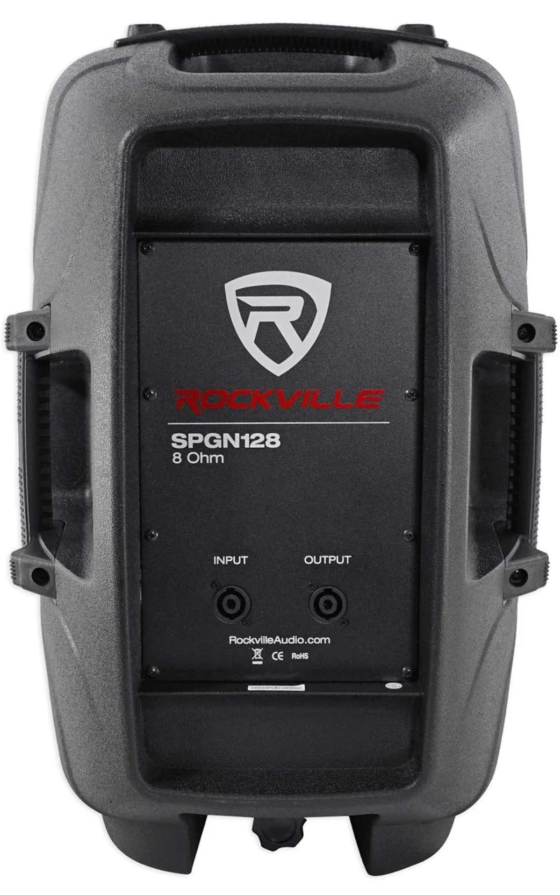 BUNDLE (2) Rockville SPGN128 12" 8-Ohm Passive 2400w DJ PA Speakers PACKAGED