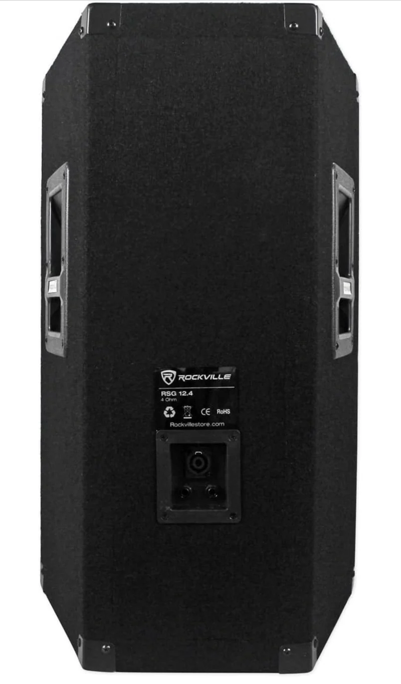 Rockville (2) RSG12.4 12 3-Way 1000 Watt 4-Ohm Passive DJ/Pro Audio PA Speakers - BUNDLE
