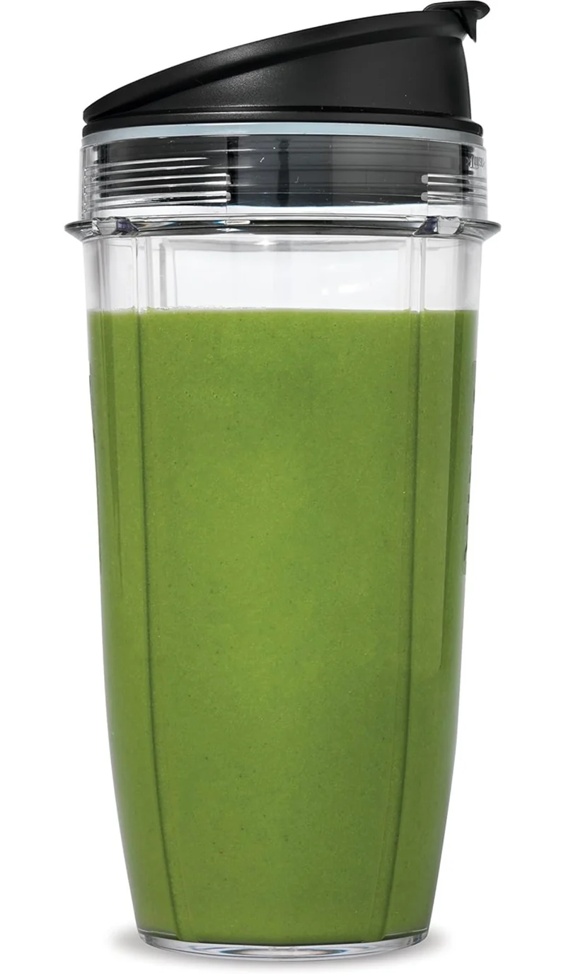 Nutri Ninja 24-Ounce BPA-Free Tritan Cup with Spout Lid, 2-Pack, XSK2424, Compatible with: BL45x/BL48x/BL49x/BL64x/BL68x/BN4xx/BN75x/BN8xx/BR6xx/ SS1xx/SS15x/SS3xx/SS4xx/CB1xx/CB3xx/CB4xx/TB3xx/TB4xx