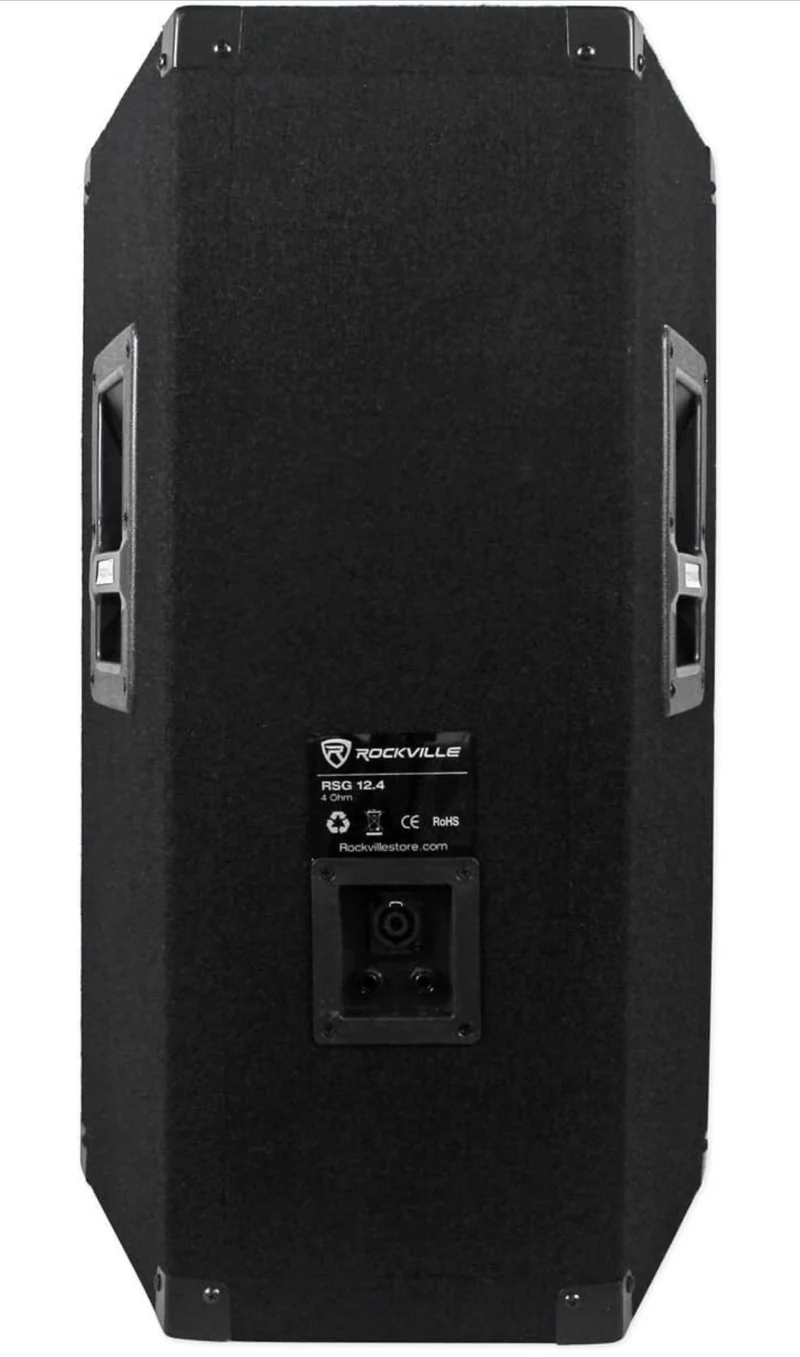BUNDLE 2 Rockville RSG12.4 12 3-Way 1000w 4-Ohm Passive DJ Speakers