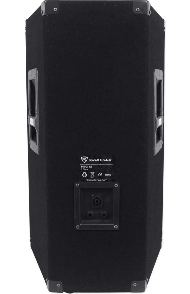 Rockville (2) RSG12 12 3-Way 1000 Watt 8-Ohm Passive DJ/Pro Audio PA Speaker
