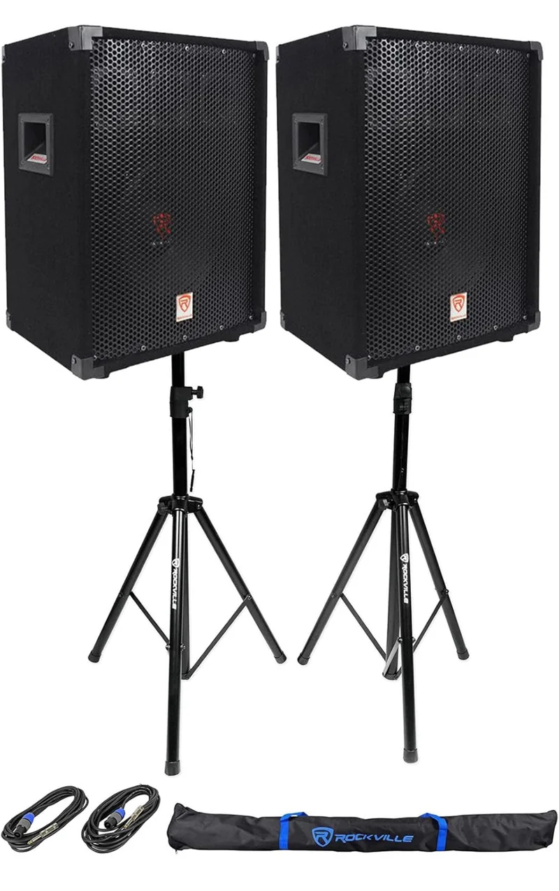 Rockville (2) RSG10 10 400 Watt 2Way 8-Ohm Passive DJ PA Speake BUNDLE
