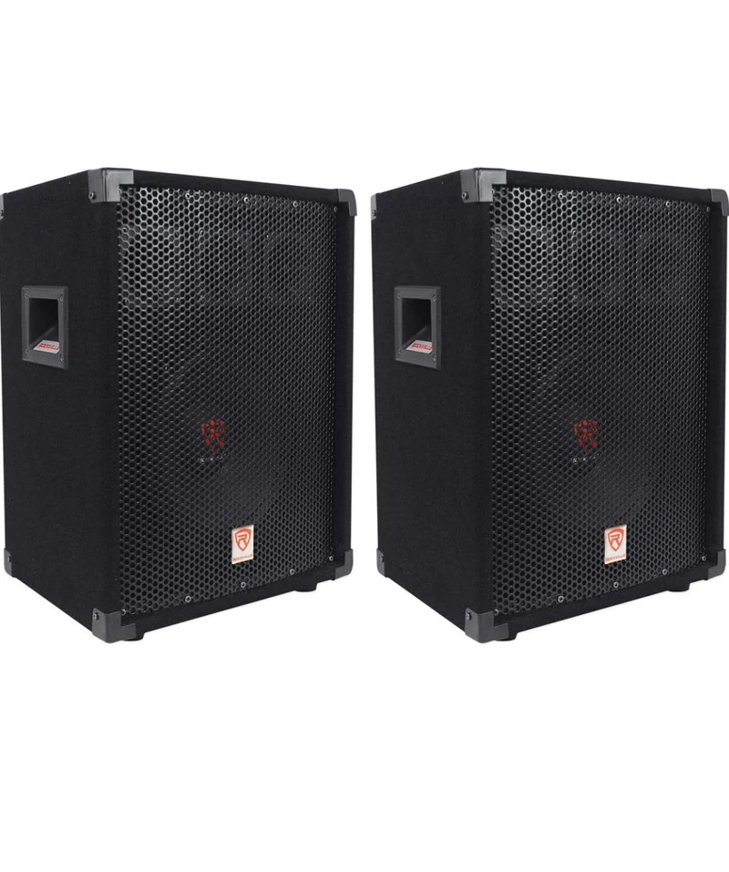 Rockville (2) RSG10 10 400 Watt 2-Way 8-Ohm Passive DJ/Pro Audio PA Speaker BUNDLE