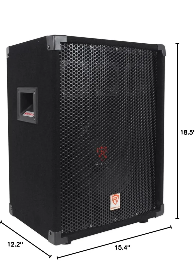 Rockville (2) RSG10 10 400 Watt 2-Way 8-Ohm Passive DJ/Pro Audio PA Speaker BUNDLE