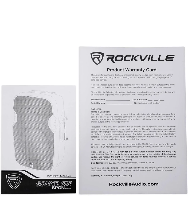 Rockville SPGN108 10" Passive 800 Watt DJ PA Speaker Lightweight Cabinet 8 Ohm