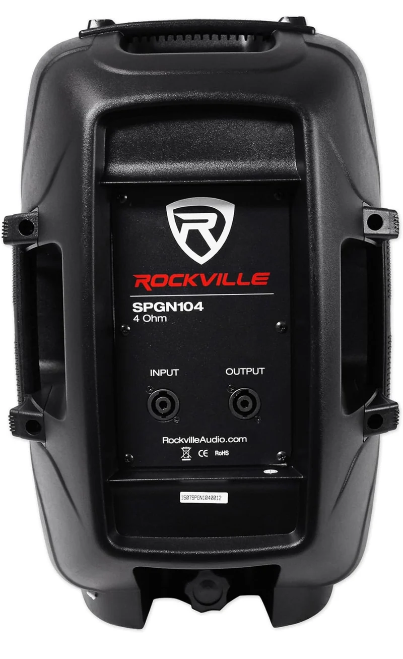 Rockville SPGN104 10" Passive 800W DJ PA Speaker ABS Lightweight Cabinet 4 Ohm