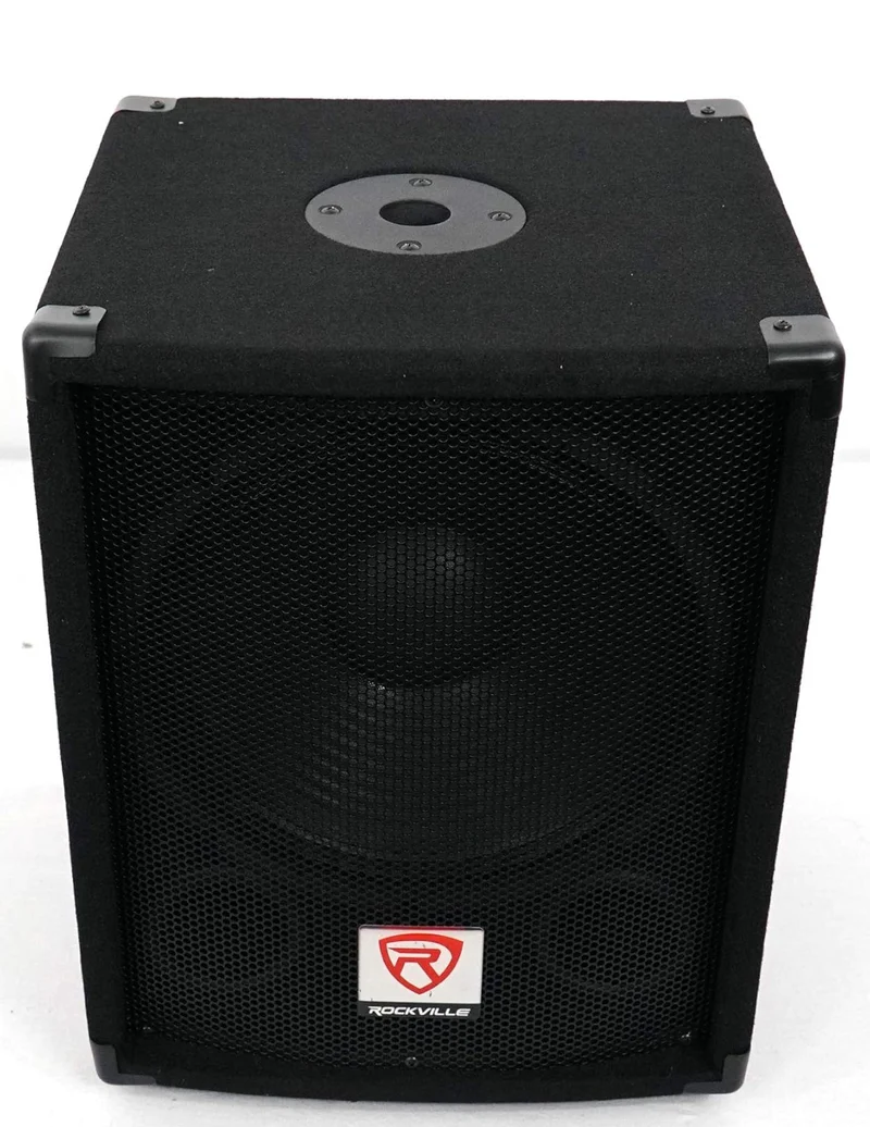 Rockville SBG1128 12" 600 Watt Passive Pro DJ Subwoofer, MDF Cabinet/Pole Mount