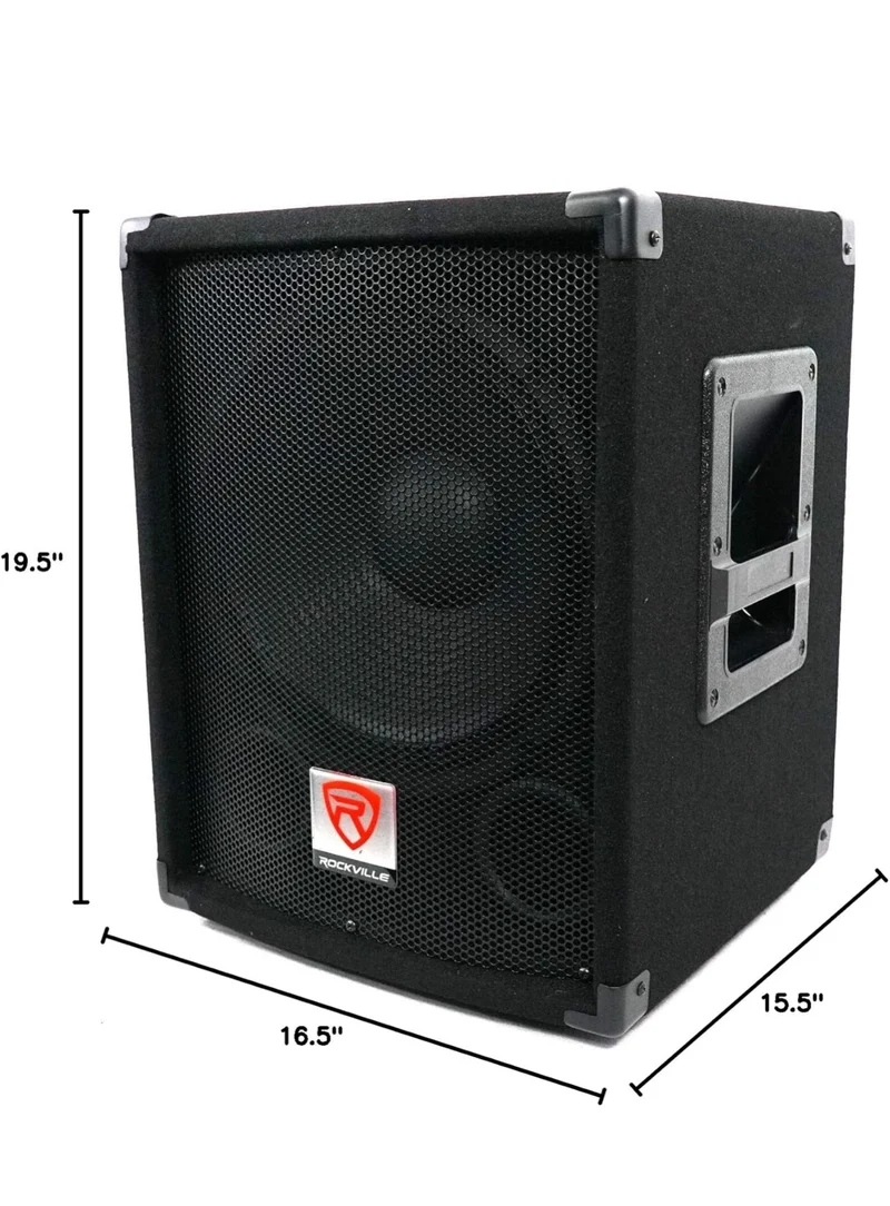 Rockville SBG1128 12" 600 Watt Passive Pro DJ Subwoofer, MDF Cabinet/Pole Mount