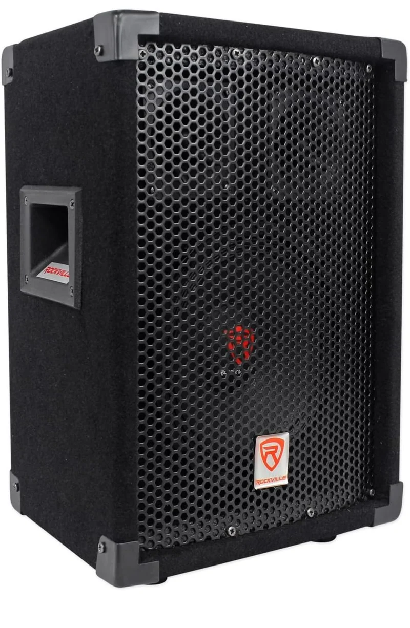 Rockville RSG8 8” 300W 2-Way 8 Ω Passive DJ/Pro PA Speaker, Pole Mountable, Black