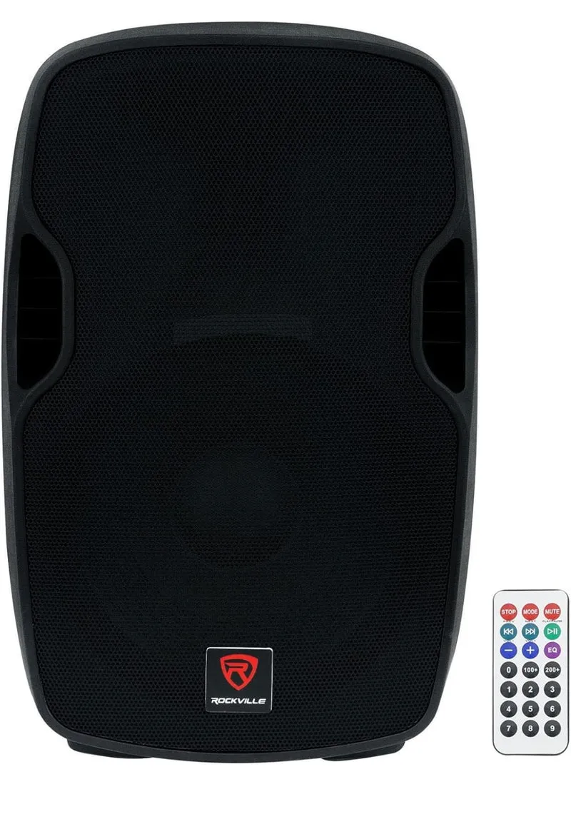 Rockville BUNDLE (2) BPA15 15" Professional Powered 800 Watt DJ PA Speakers w Bluetooth