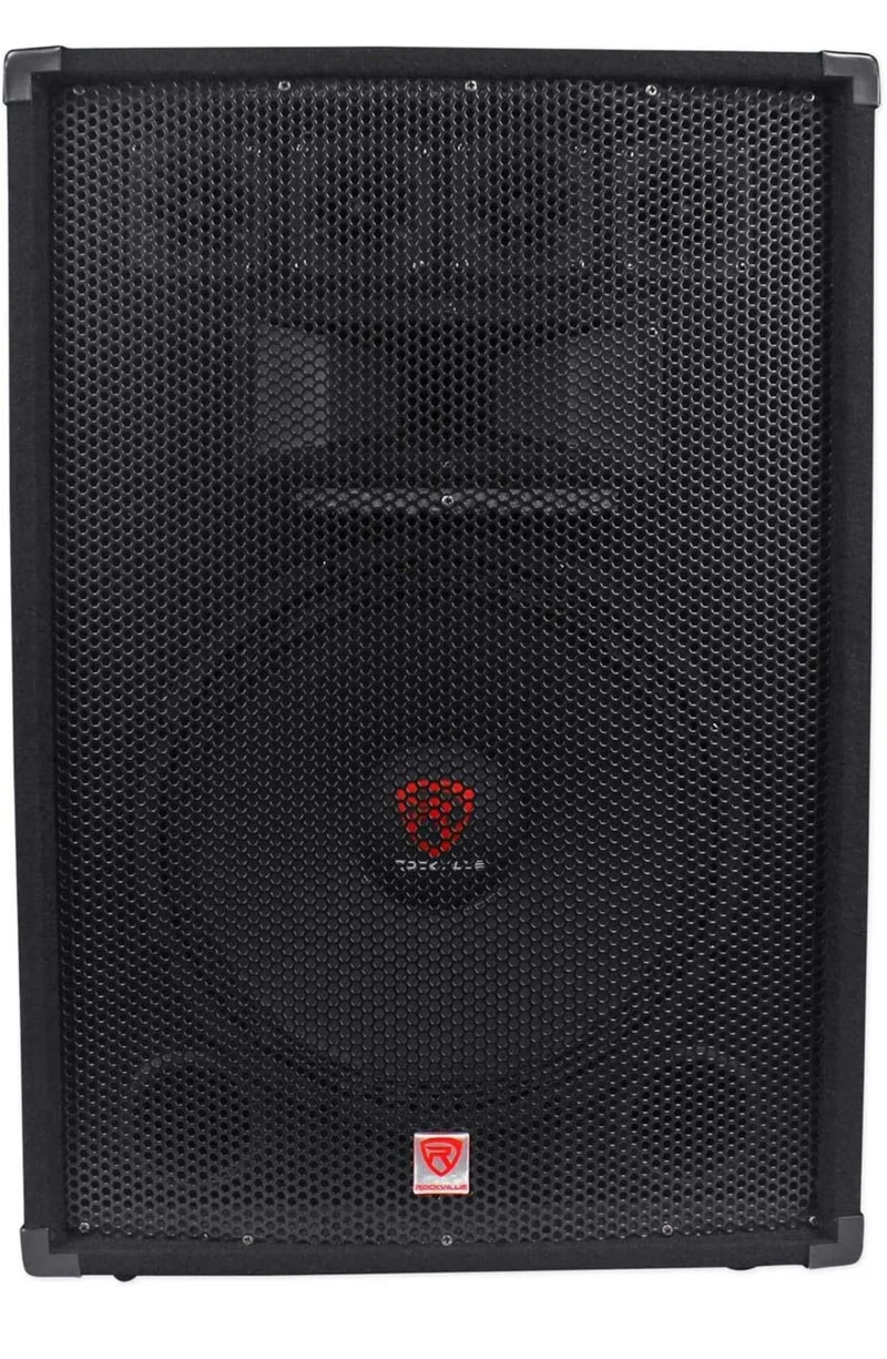Rockville RSG15.4 15" 3-Way 1500 Watt 4-Ohm Passive DJ/Pro Audio PA Speaker, Black