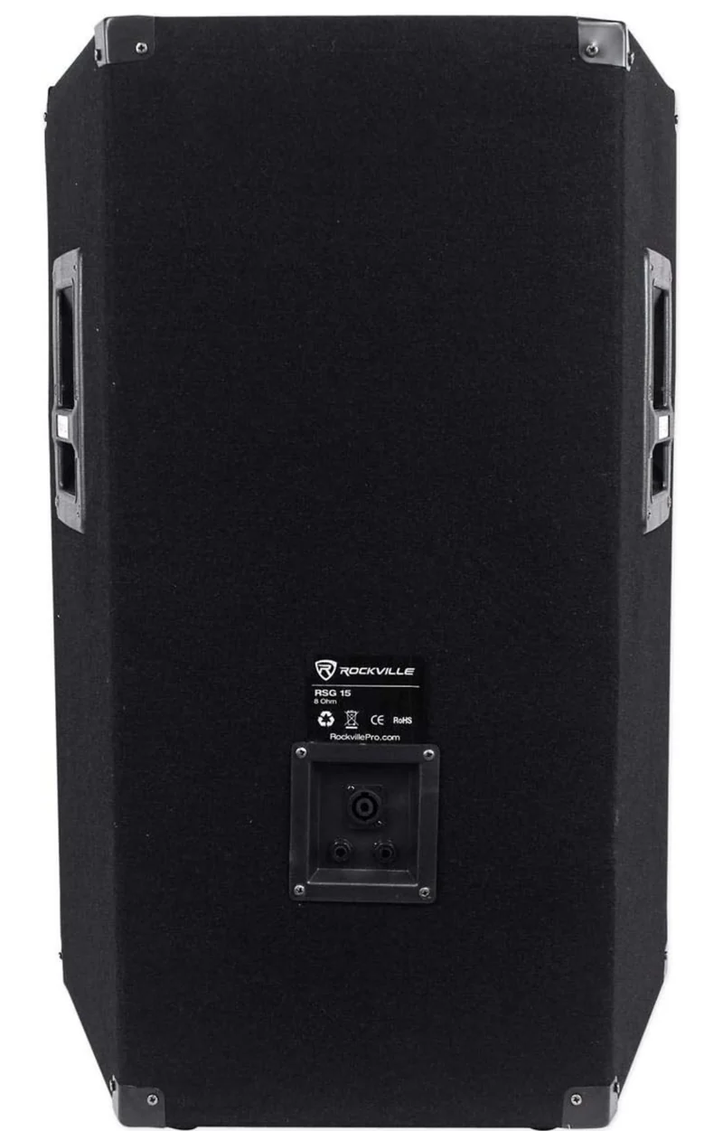Rockville RSG15 1500W 3-Way 8-Ohm Passive PA Speaker, High Sensitivity, Rugged Build, Versatile Inputs
