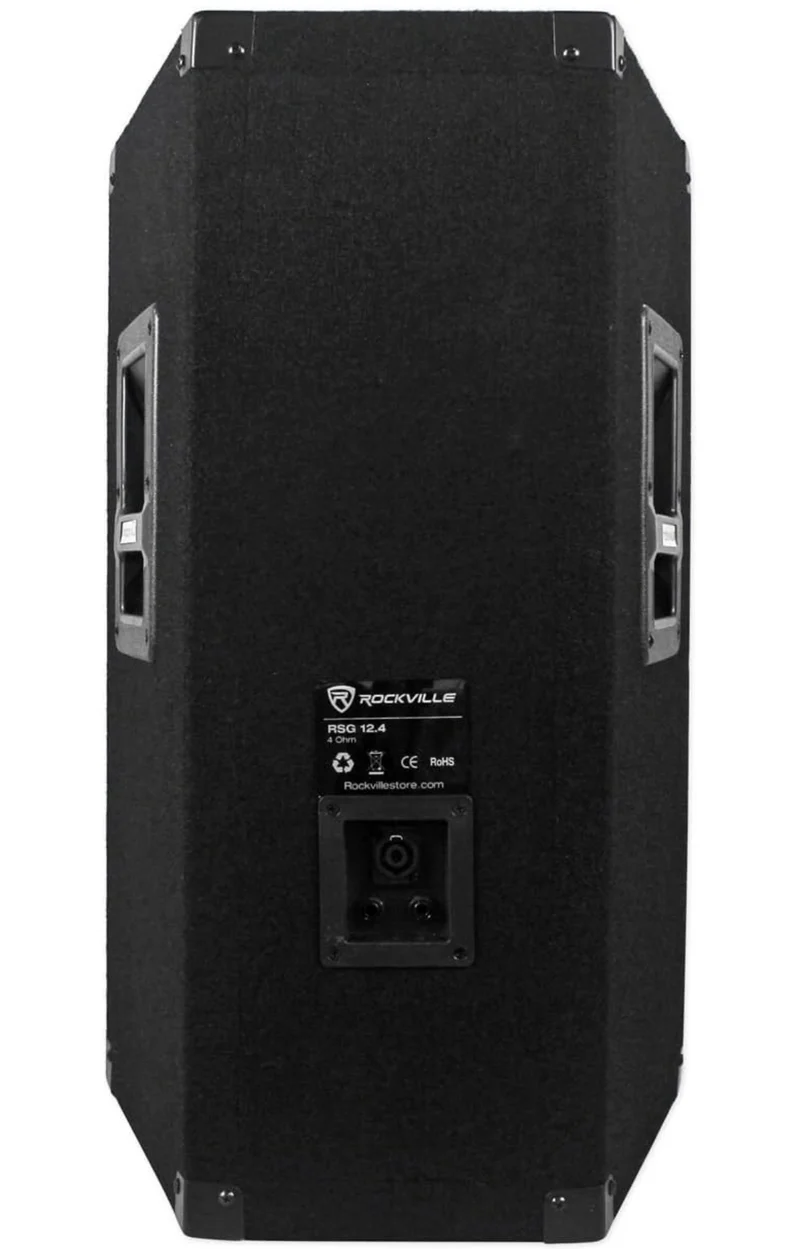 Rockville RSG12.4 12” 3-Way 1000 Watt 4-Ohm Passive DJ/Pro Audio PA Speaker