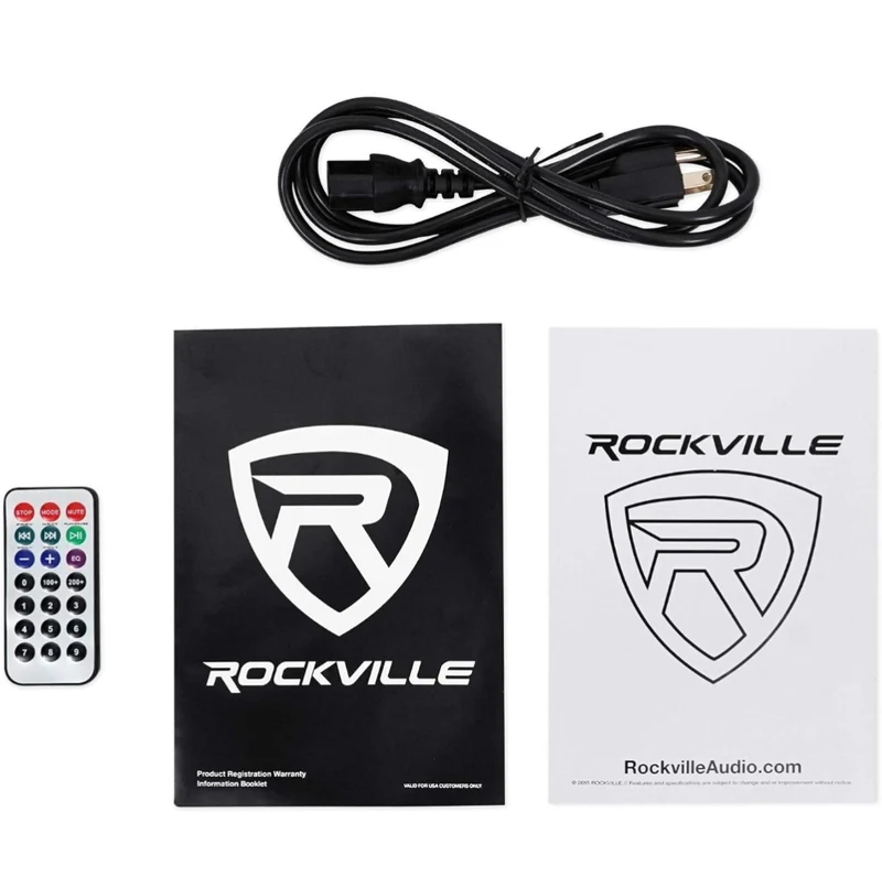 Rockville (2) BPA12 12" Professional Powered 600 Watt DJ PA Speakers w Bluetooth