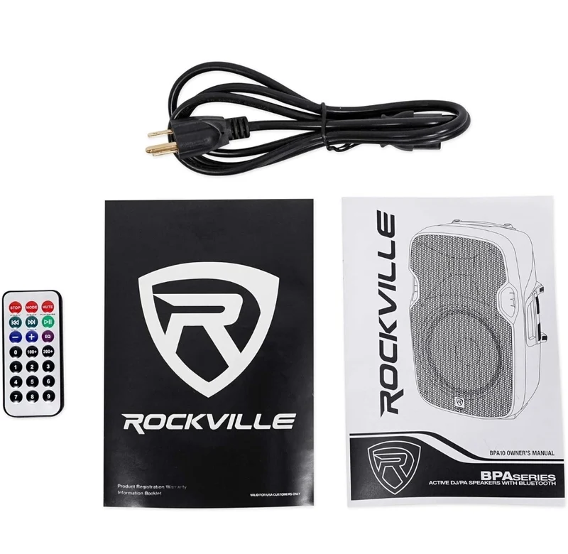 BUNDLE (2) Rockville BPA10 10" Powered 400w DJ Speakers with Bluetooth