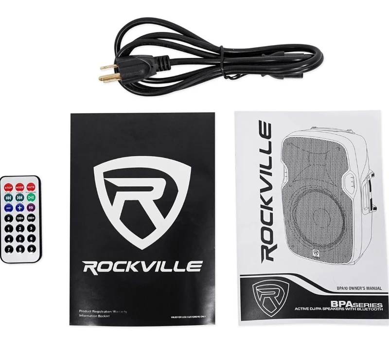 Rockville (2) BPA10 10" Professional Powered 400 Watt DJ PA Speakers w/Bluetooth