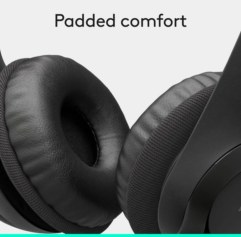 Logitech H390 Wired Headset for PC/Laptop, Stereo Headphones with Noise Cancelling Microphone, USB-A, In-Line Controls, Works with Chromebook