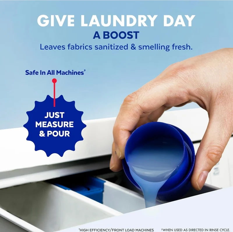 Lysol Disinfectant Laundry Sanitizer & Scent Booster, Laundry Detergent Additive, Color Safe Bleach Alternative, Laundry Odor Eliminator, Kills Bacteria & Viruses, Crisp Linen Scent, 90 Fl Oz