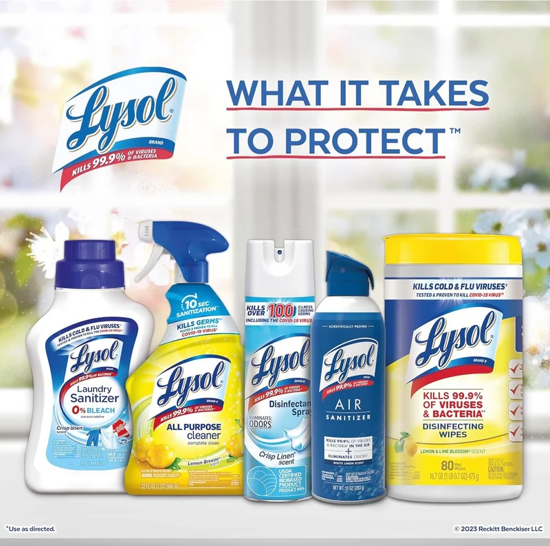 LYSOL Air Sanitizer Spray, For Air Sanitization and Odor Elimination, Light Breeze, 10 Fl. Oz (1)