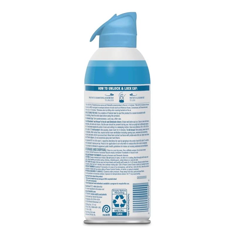 Lysol Air Sanitizer Spray + Odor Eliminator - Cotton Blossom Scent, 10 oz (Pack of 3)