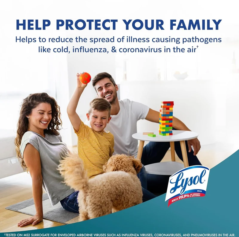 Lysol Air Sanitizer Spray + Odor Eliminator for Home & Office, Sanitizing Air Spray, Simple Fresh Scent, 10 oz (Pack of 3)