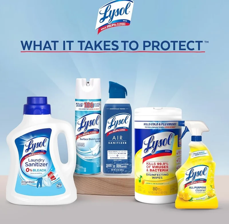 Lysol Air Sanitizer Spray + Odor Eliminator for Home & Office, Sanitizing Air Spray, White Linen Scent, 10 oz (Pack of 3)
